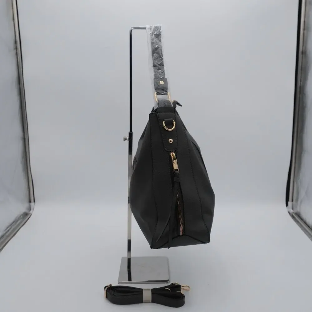 Gray FLO-MOTOR Shoulder/Crossbody Bag - Polyurethane Lots Of Compartments